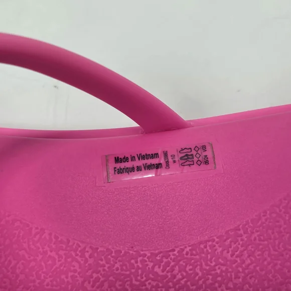 CROCS Miami Toe Loop Hot Pink Barbie Pink Sandals Women's Size 10 - Picture 10 of 11
